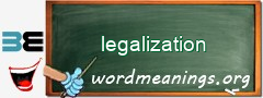 WordMeaning blackboard for legalization